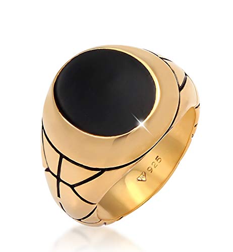 Bague pour hommes Kuzzoi chevalière argent or massif 13mm