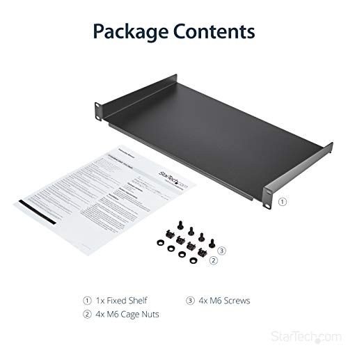 1U Server Rack Shelf Universal Vented Rack Mount Cantilever Tray for 19" Network