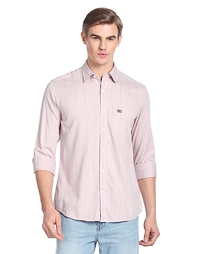 Image of Arrow Men's Cotton Striped Regular Fit Shirt