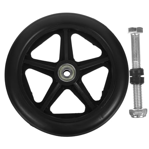 Abaodam 車椅子前輪 耐摩耗性ラバー製ソリッドホイール 交換用アクセサリー 高耐久キャスター 静音スムーズ走行 屋内外対応 取り付け簡単