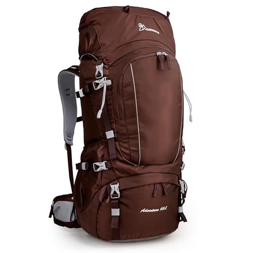 Mountaintop Trekkingrucksack 60L Wanderrucksack Herren Damen Reiserucksack Großer Rucksack mit Regenschutz für Outdoor Reisen Camping Trekking