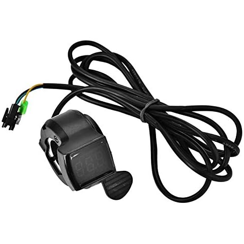 TOPINCN Thumb Throttle Speed Control LCD Battery Voltage Display Accessory Electric Scooter Electric Bike 12V - 99V Cover