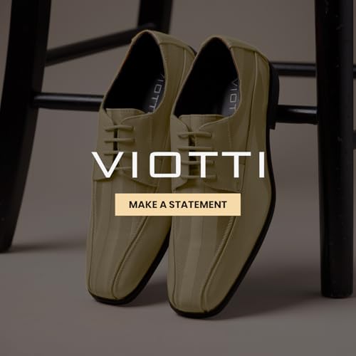 Image of Viotti 179, Casual Dress Oxford Shoes for Men, Satin Striped Lace-Ups, Men's Business Casual Leather & Satin Shoe, for All Formal Occasions