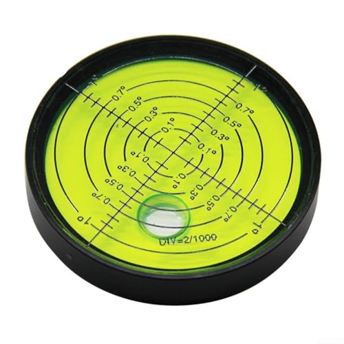 Nivel de burbuja de metal 60x10mm | Para precisión para nivel de burbuja con líquido verde para máquinas de taller | Electrodomésticos | Mesas de billar | Herramienta de nivel redondo horizontal no