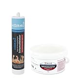 kör4u Schamottkleber beige + Fermit Schamottemörtel 3kg, Kleber für feuerfeste Bauteile, perfekt...