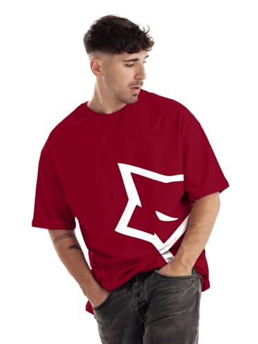 Image of LEOTUDE Men's Cotton Trendy Oversized Round Neck Printed T-Shirt Combo (Pack of 3)