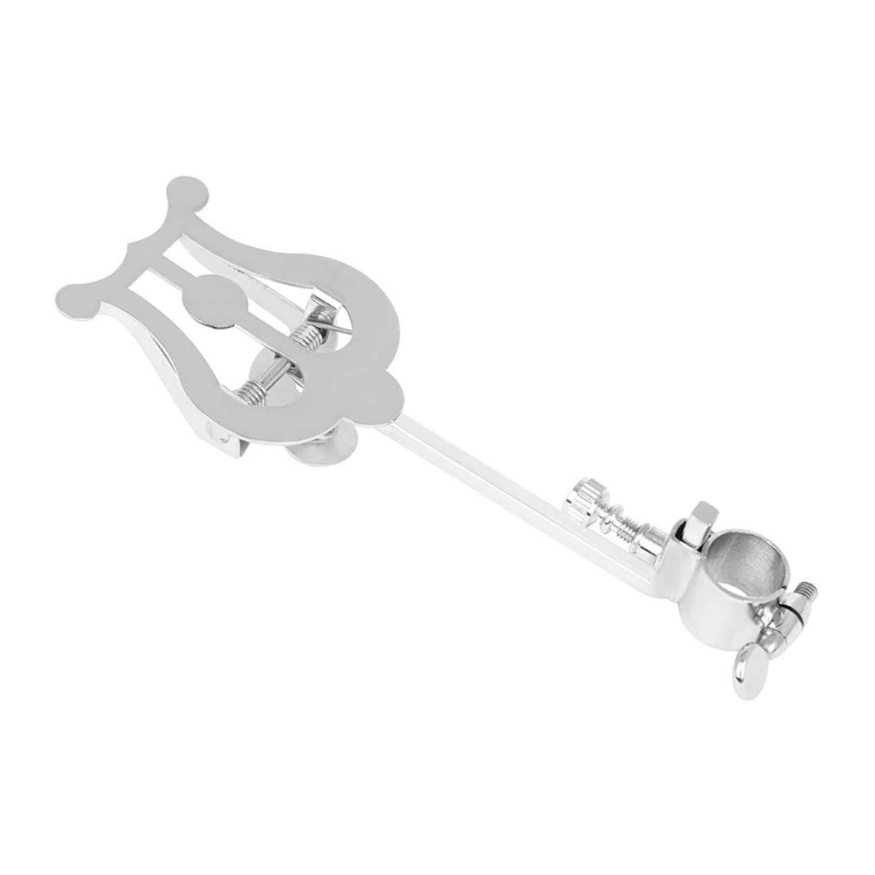 ibasenice 4stücke Klarinette Lyra Notenständer Für Piccolo Mit Einstellbarem Knopf Tragbare Notenhalterung Für Musikblätter Stabile Klemme Für Proben Und Auftritte Silbernes Design