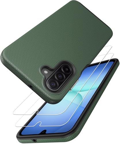 SSLOTSCASE for Samsung Galaxy A17 5G Phone Case with Screen Protector, Military Grade Drop Protection, Slim Lightweight Full-Body Rugged Protective Phone Case Cover for Samsung Galaxy A17 6.7'', Green