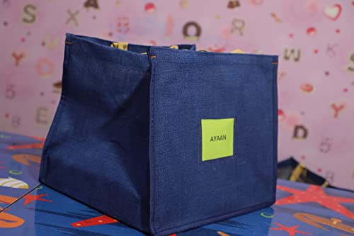 Image of DOUBLE R BAGS Reusable Jute Gift Bag with Cotton Handle for Shopping, Wedding, Return Gifts & Birthday Party, Purple, Pack of 1