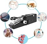 Handheld Sewing Machine Electric Sewing Mini Portable Sewing Machine Suitable for Beginners Sewing Clothes Family Travel DIY (Black)