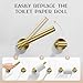 Day Moon™ Gold Toilet Paper Holder - Brushed Gold Toilet Paper Holder Wall Mount - Modern Toilet Paper Roll Holder - Gold Bathroom Toilet Paper Holder