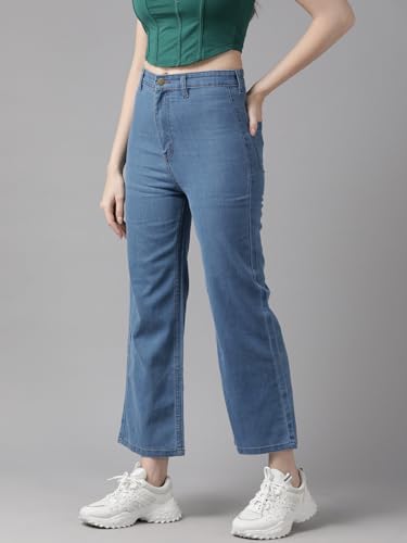 Image of GUTI Womens High Rise Crop Length Jeans()