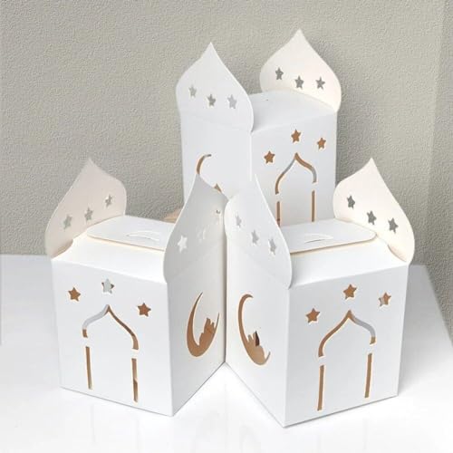 Boîte à bonbons Eid Mubarak en papier pour chocolat et snack musulman