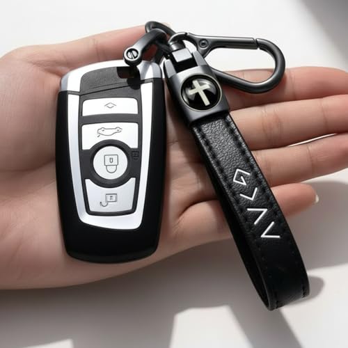 Image of Christian Cross Leather Keychain for Men - Christian Gift for Dad Husband Son