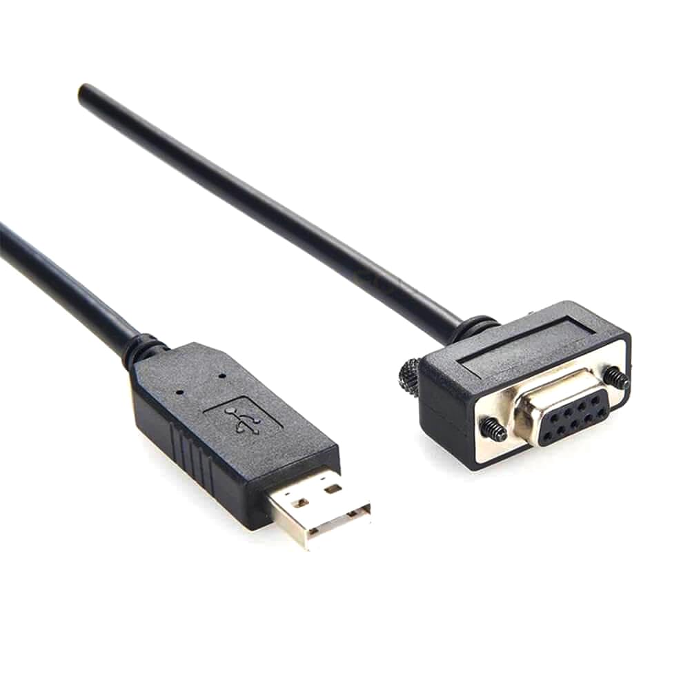 DB9 RS232 Female to USB Male with Ftdi Chip Straight Type COM Ports Serial Cable for Any PC to Connect Serial Devices and Programs 1Meter