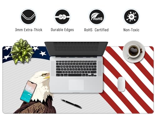 Image of JIALONG Large Gaming Mouse Pad, XXL Desk Mat, Durable Extended Mousepad with Stitched Edges, Non-Slip Base Keyboard Mat for Gamer, Office and Home - 35.4x15.7 Inches