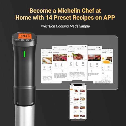 Image of INKBIRD 2.4G Wifi Sous Vide Cooker ISV-200W 1000W Sous Vide w /APP Recipes