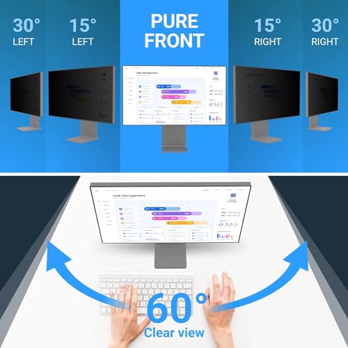 Image of 32 Inch Computer Monitor Privacy Screen Filter - Eye Protection Anti Glare Blue Light Filter