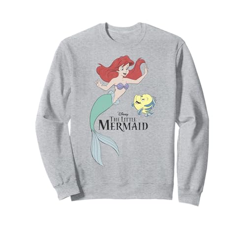 Sweat Disney La Petite Sirène Ariel et Polochon pour femme en coton