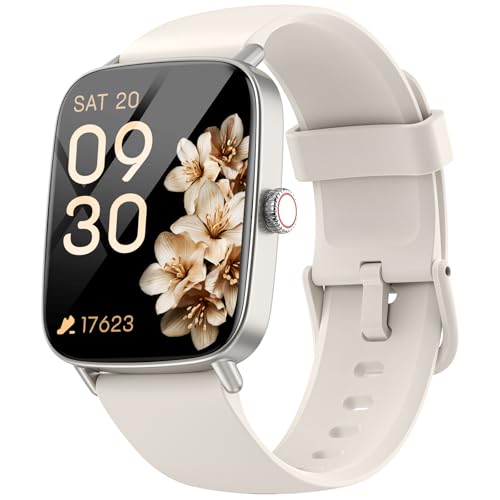 Image of Smart Watch for Women, 1.85 inch HD Smartwatch Compatible iPhone /Samsung /Android (Answer /Make Calls), 100+ Sport Modes Fitness Tracker with Heart Rate /Sleep /Step Monitor, IP68 Waterproof (Beige)
