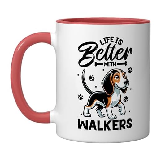 Best life with Treeing Walker Coonhound Ceramic Mug, Red/White