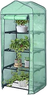 WOLTU Garden Greenhouse Plastic Tomato Greenhouse Vegetable Fruit Flower Plant Shed with Strong Reinforced Cover 69x49x158cm Green GWH00402gn
