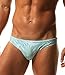 EASEJUICY Mens Sexy Bikini Swimwear Printed Tropic Plants Fashion Swim Briefs Quick Dry Double Layer with Drawstring (2666Palm, M)