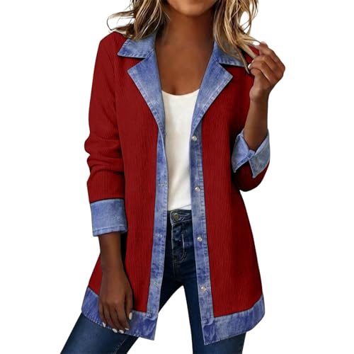 Manteau long femme avec encoche col classique veste mi-saison ample