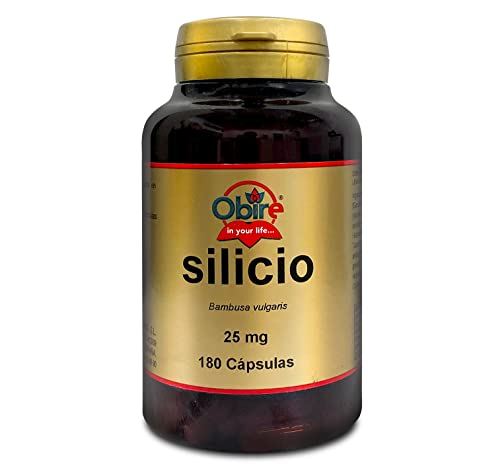 Obire | Silicio 25 mg | 180 Cápsulas | Fortalece Huesos, Cartílagos y Tendones | También se Encuenta en las Uñas, el Cabello y la Piel