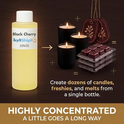 Image of Black Cherry Leather Fragrance from Our Leather Collection - Perfect for Adding Aroma to Freshies, Candles, and Diffusers - 8 Ounces