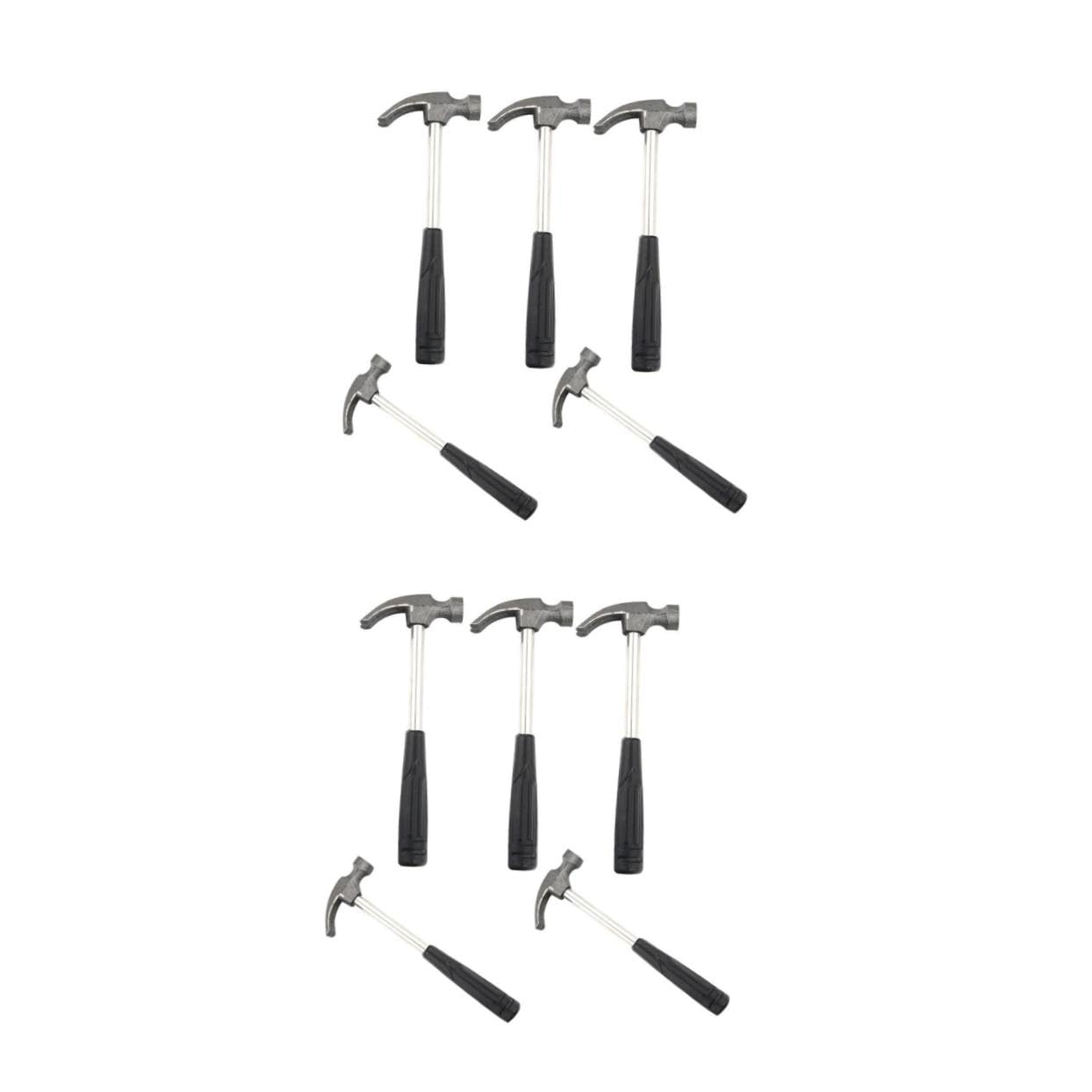 Angoily 10 Stück Mini Klauenhammer Teiliges Robuster Metallhammer mit Komfortablem Griff Vielseitig für DIY Reparatur Camping und Holzarbeiten Langlebig und Präzise für Kleine