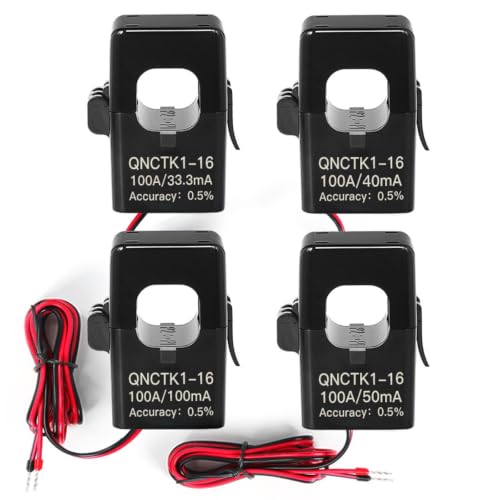 Transformador de corriente núcleo dividido QNCTK1-16 de 100A y sensor de abrazadera de 1 pieza