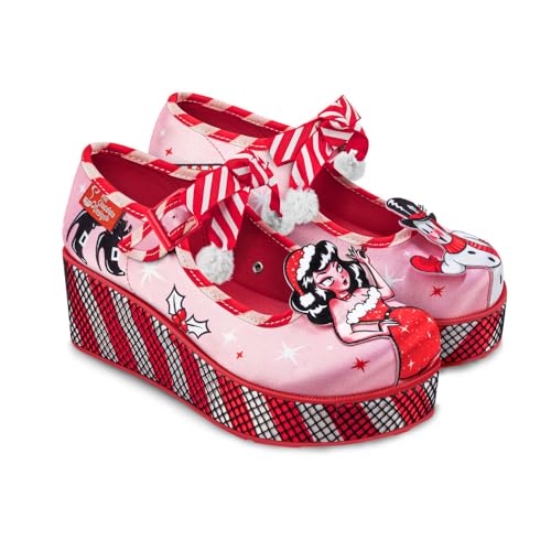 Image of Hot Chocolate Design Whimsical Women's Platform Mary Jane Shoes