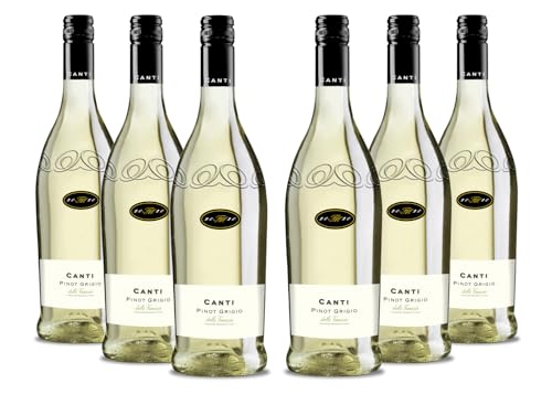 Canti - Pinot Grigio delle Venezie D.O.C. Italian White Dry Wine 12% Fresh Flavor With a Fruity and Round Taste 6x750 ml