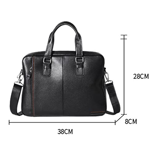 Cow Leather Handbag On The Top Men's Leather Briefcase Business Computer Bag Messenger Bag2