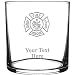 Personalized Drink Glasses, Fire Rescue Engraved Cocktail Glass With Custom Text Great Customizable Firefighter Gift Prime
