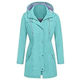 ❤【Ultral Soft T-Shirts】Damen Coat Mantel Mittellange Leichte Damen Oversize Regenmäntel Wasserdichte Regenjacke Lose Bluse Damen Elegant Herbst Kleidung Damen Tunika Damen Große Größen Dünne Frühlingsmantel Lang Parka Softshelljacke Outdoor Softshell Funktions Regen Jacke Parka Windbreaker Regenjacke Leicht Jacke Windbreaker mit Kapuze Outdoorjacke Winddicht Wasserdicht mit Einstellbarer Kordelzug Mittellange leichte Damen Regenmäntel atmungsaktive Regenjacke Kapuzen Trenchcoat wasserdichter