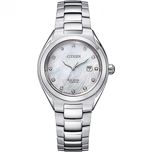 Citizen Lady Super Titanium Ew2611-87d Women S Watch With Mother-Of-Pearl Back And Diamonds Citizen Lady Super Titanium Ew2611-87d Women S Watch With Mother-Of-Pearl Back And Diamonds