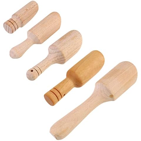 HEMOTON Mini Holzschaufel Kleine Holzlöffel 5 Stück Teelöffel Kaffeelöffel Küchenutensilien Cover