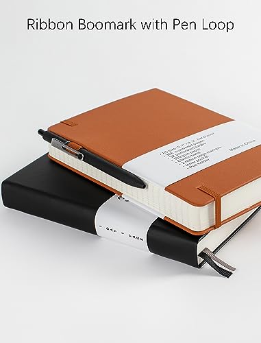 Volinote 366RULEDNAVY Thick College Ruled Notebook With 366 Numbered Pages, A5 Journal For Writing With 100Gsm Lined Paper, Hardcover Leather Notebooks For Women Men School Note Taking Office Work Diary thumb #4