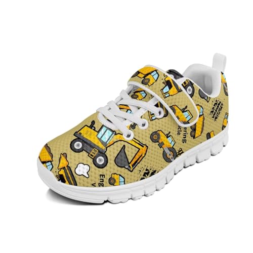 Colorful Balls & Cars Print Little Kids Sneakers Boys Breathable Lightweight Running Tennis Shoes Non-Slip Athletic Sneaker - Main Image
