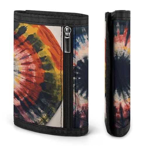 Colorful Tie-dye Towels Trifold Wallet Front Pocket Coin Purse - Slim Credit Card Holder for Men & Women3