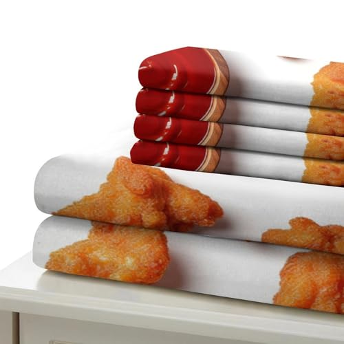 Housse de couette microfibre crispy chicken 3 pièces pour lit super king size