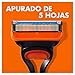 Gillette Fusion 5 Cuchillas de Afeitar Hombre, Paquete de 16 Cuchillas de...