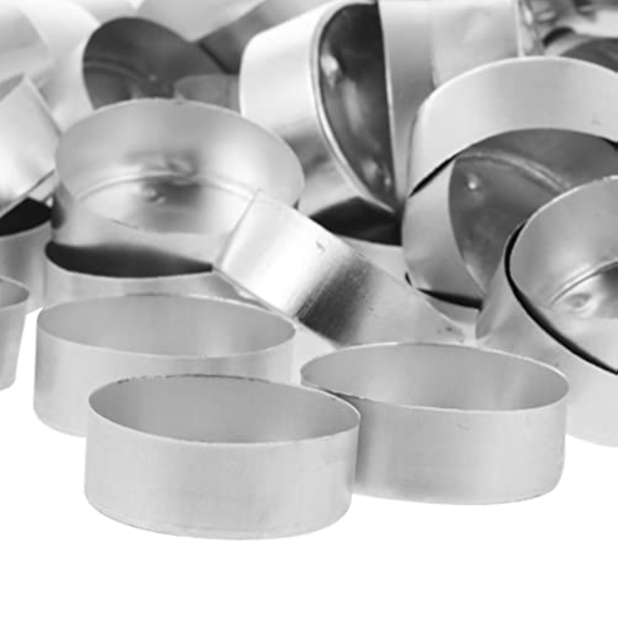 100 Pieces Aluminium Tea Light Empty Case Containers for Tealight Candles Making