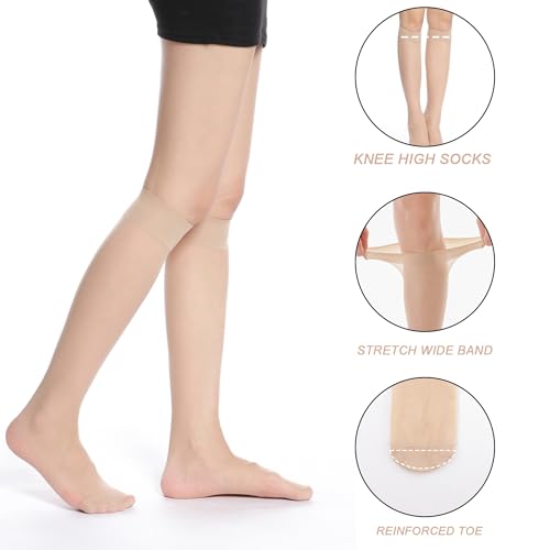 Image of HA WA Women's Knee High Stocking Nylon Pantyhose Socks