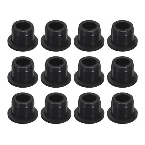 Image of uxcell 12 Pieces Black Plug Holes, H13 Waterproof Rubber Button Plug for 13mm / 0.51 inch Hole