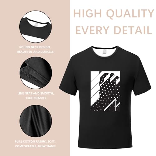 ORJ 5 PCS Adult Sublimation Blank T Shirt Unisex Polyester Shirts Crew Neck Short Sleeve for Sublimation Black T Shirt2