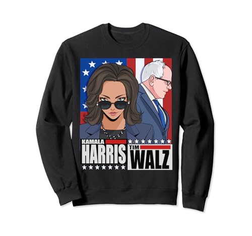 Kamala Harris Tim Walz 2024 Vota Elezioni presidenziali Felpa