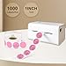 PALAIBEIQI 1 Inch Round Thermal Sticker Labels,Color Dot Stickers,Label Stickers,Waterproof,Oil Proof,for Thermal Printers,DIY,Office,Retail,Home and Warehouse Organization(Pink,1000 Pcs)
